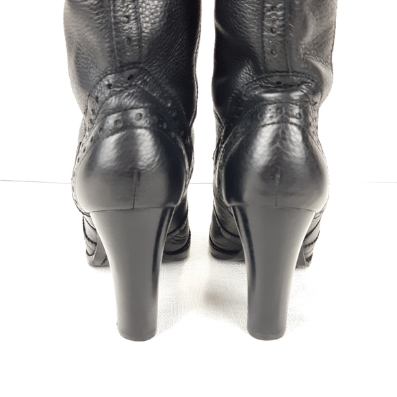 MICHAEL KORS LEATHER TALL HIGH HEELS BOOTS - Picture 8 of 16